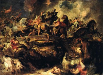  battle Canvas - Battle of the Amazons Baroque Peter Paul Rubens